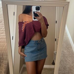 VT Hokies off the shoulder top